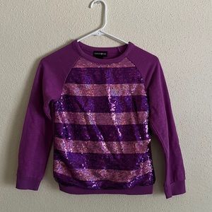 Pink and Purple Sequin Striped Sweater, size M (10-12)
